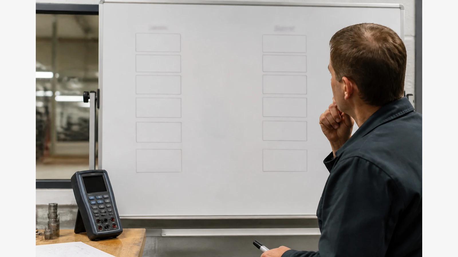 Buying decision board comparing analogue-only and HART-enabled process calibrators