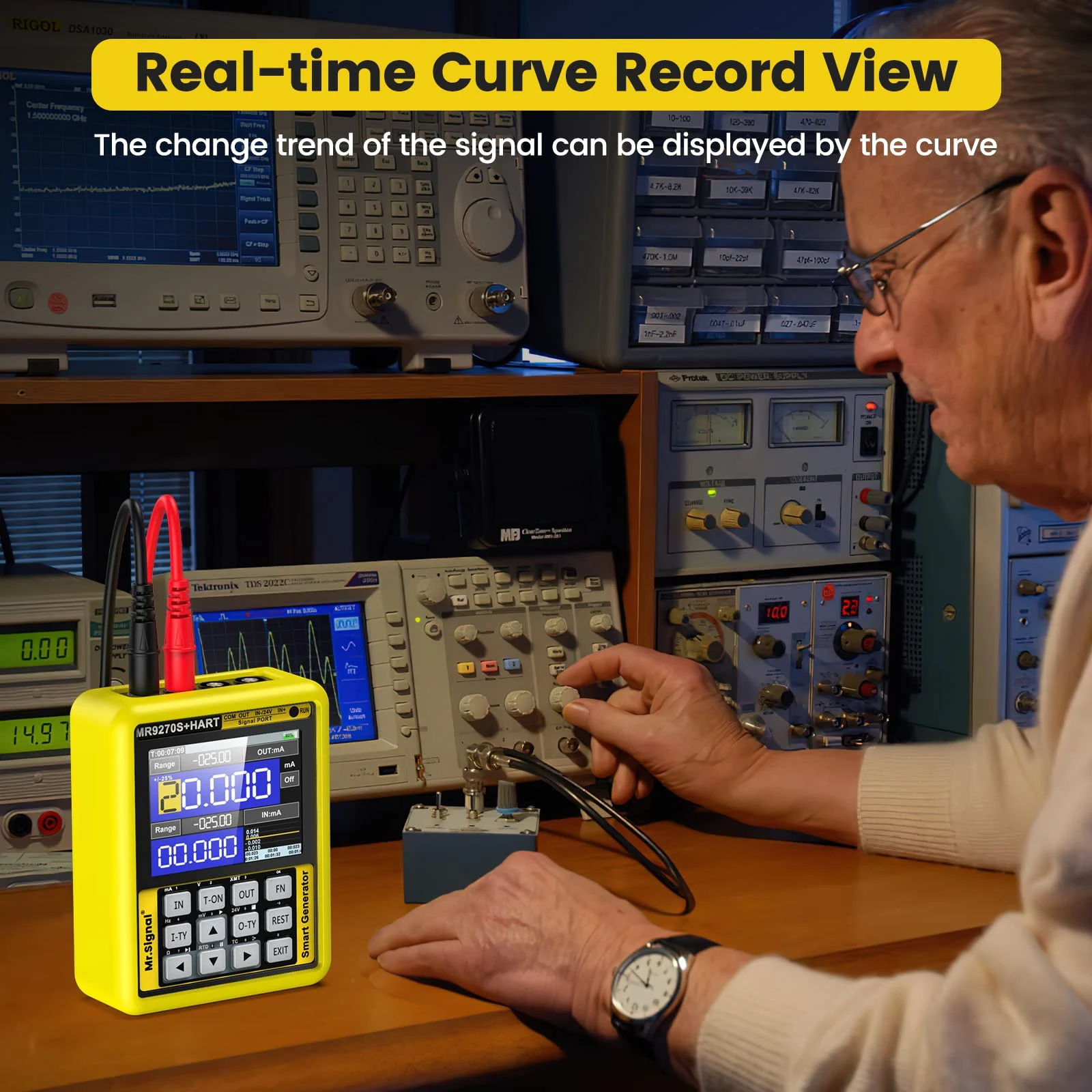 Seesii MR9270S HART signal generator real time curve record view for field calibration